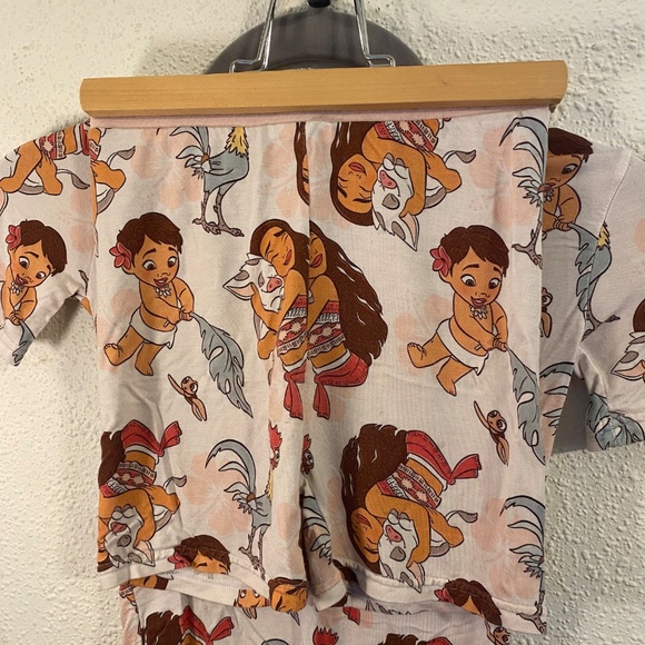 Wild Ren 4T Moana Short Sleeve/Shorts Bamboo Pajama Set - Picture 2 of 3